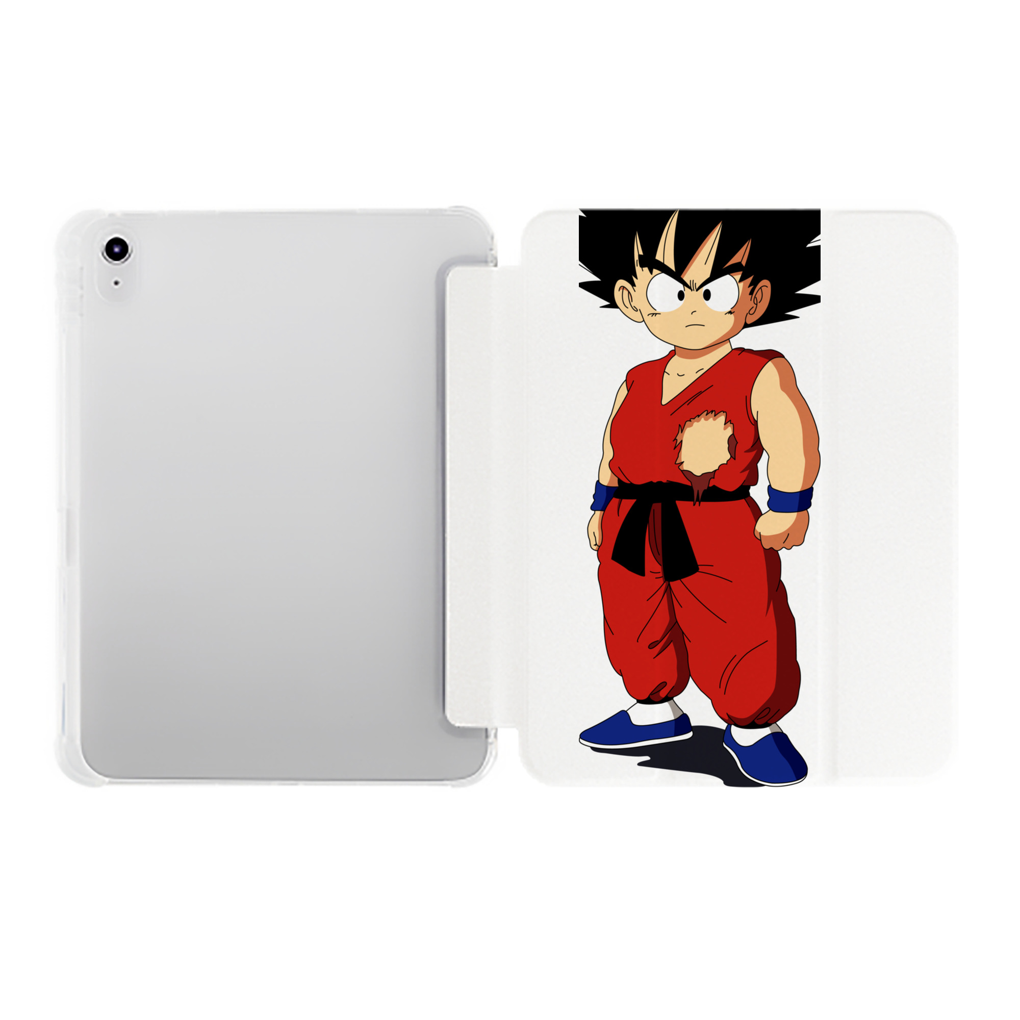 （画像用） ドラゴンボール 孫悟空（そん ごくう）Son Goku カカロット DRAGON BALL Kakarotto IPad ケース ペン収納付き 三つ折りスタンド PUレザー×シリコン 対応機種9.5/10.5/10.9インチ